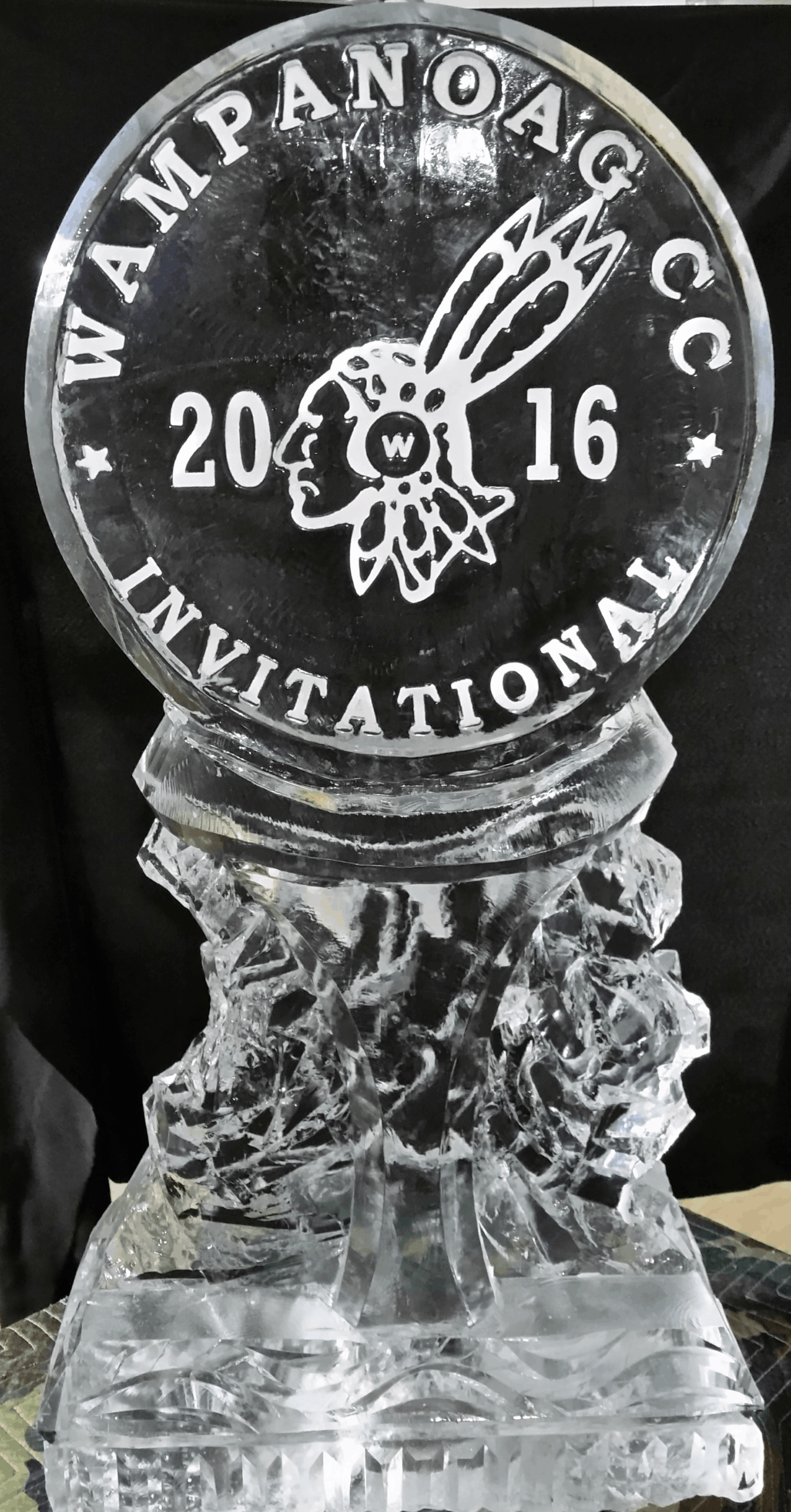 2016 Invitational engraved ice sculpture