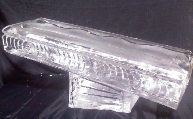 Close-up of decorative ice carving detail
