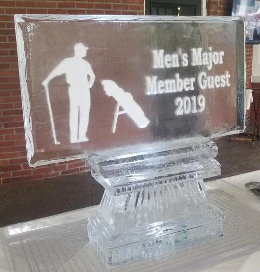 Men's Major Member Guest 2019 ice sculpture