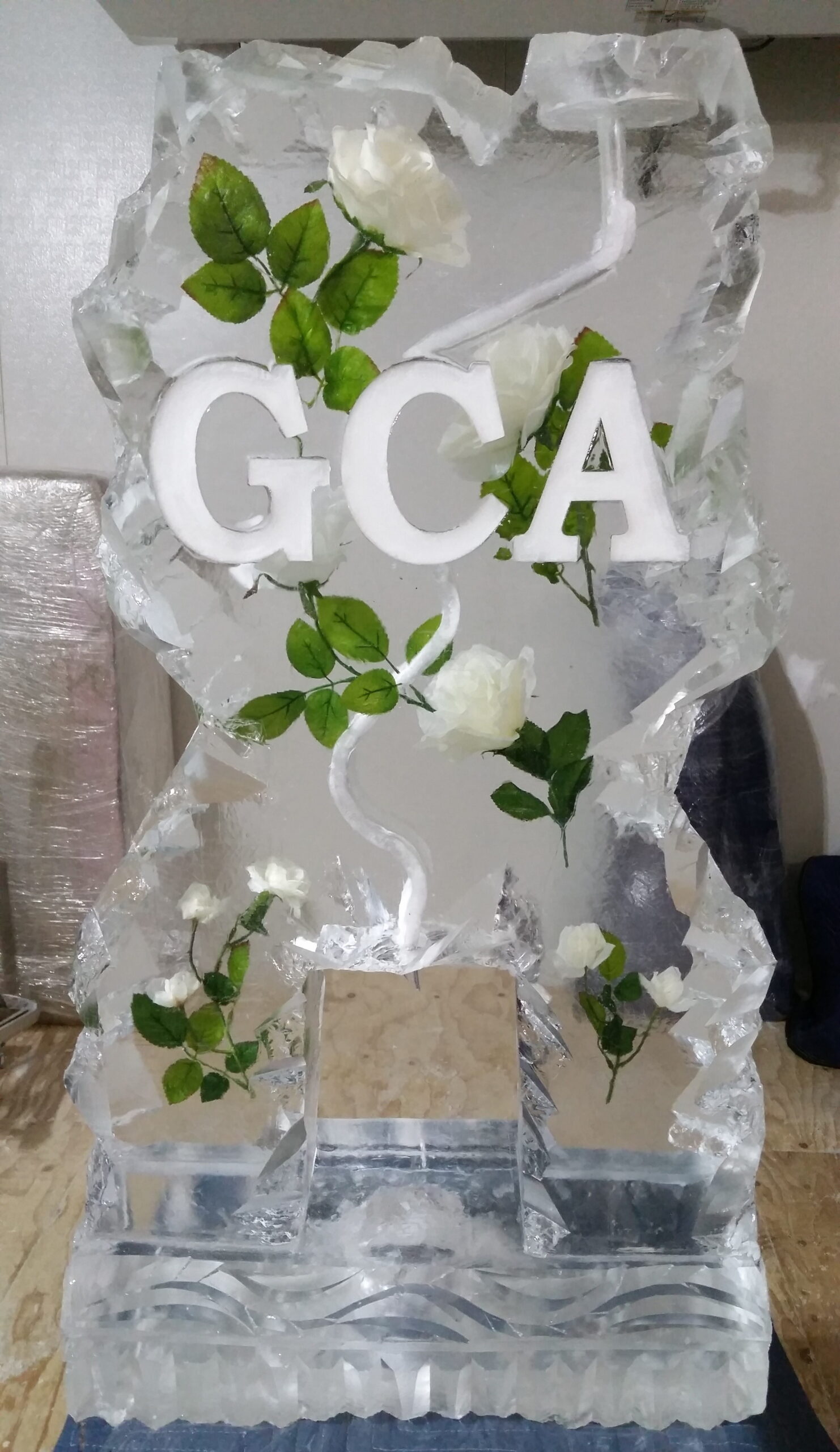 Casamigos branded ice sculpture