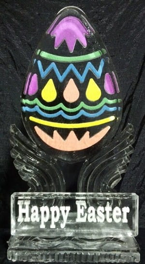 Ice Matters Colored Egg with Plaque - Colors Vary
