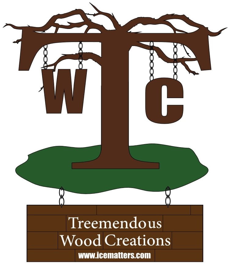 WC tree and scale design graphic illustration logo image