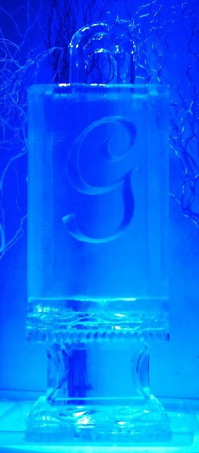 Number 9 milestone ice sculpture