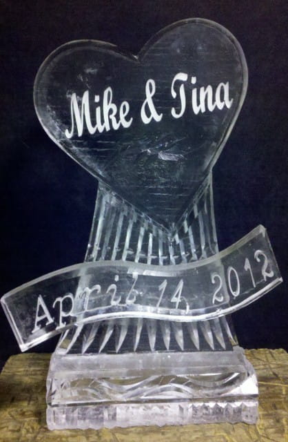 Mike and Tina ice sculpture