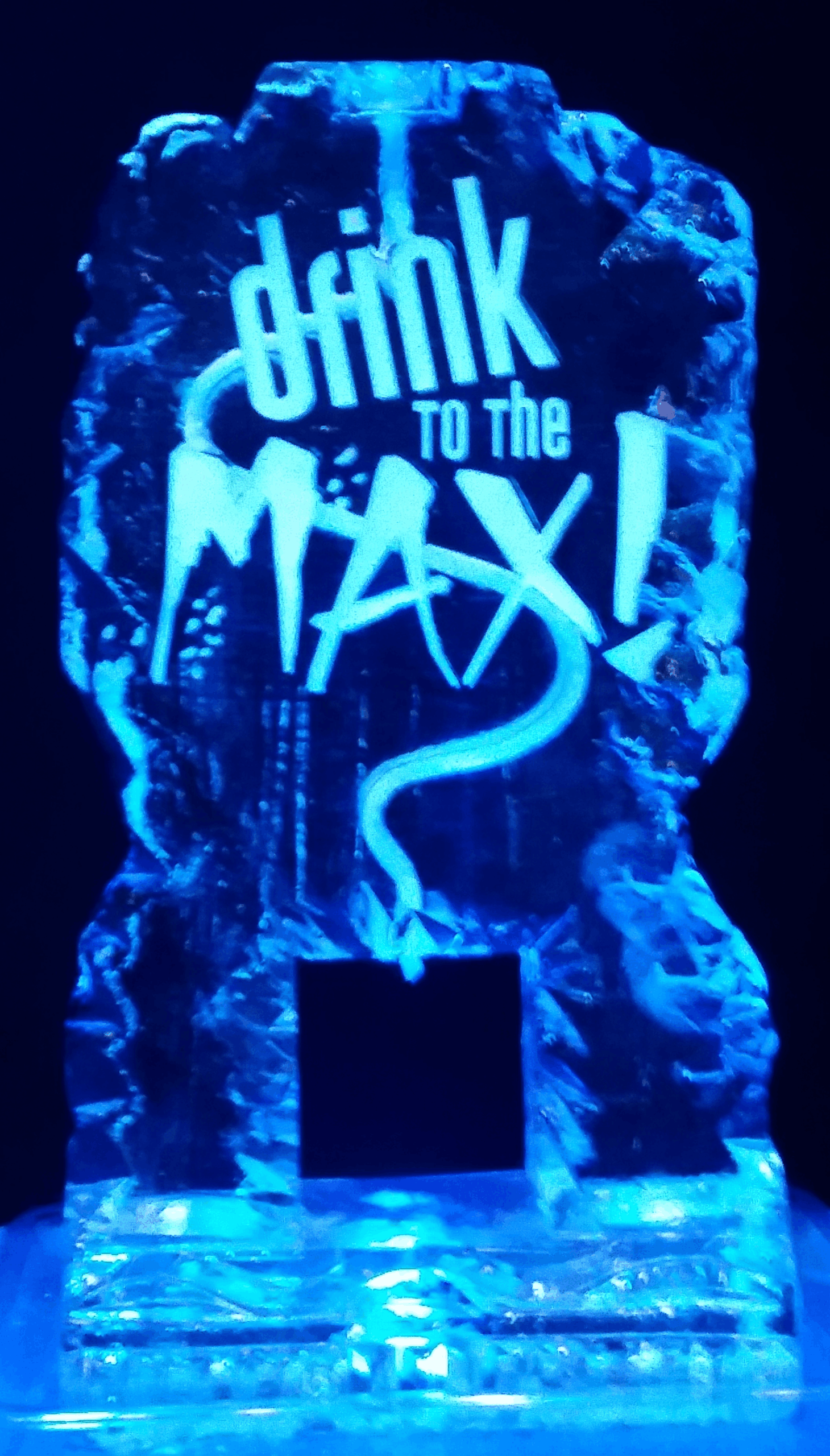 Swim to the Max! custom ice sculpture