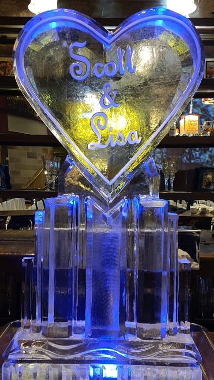 Scoll & Lisa ice sculpture