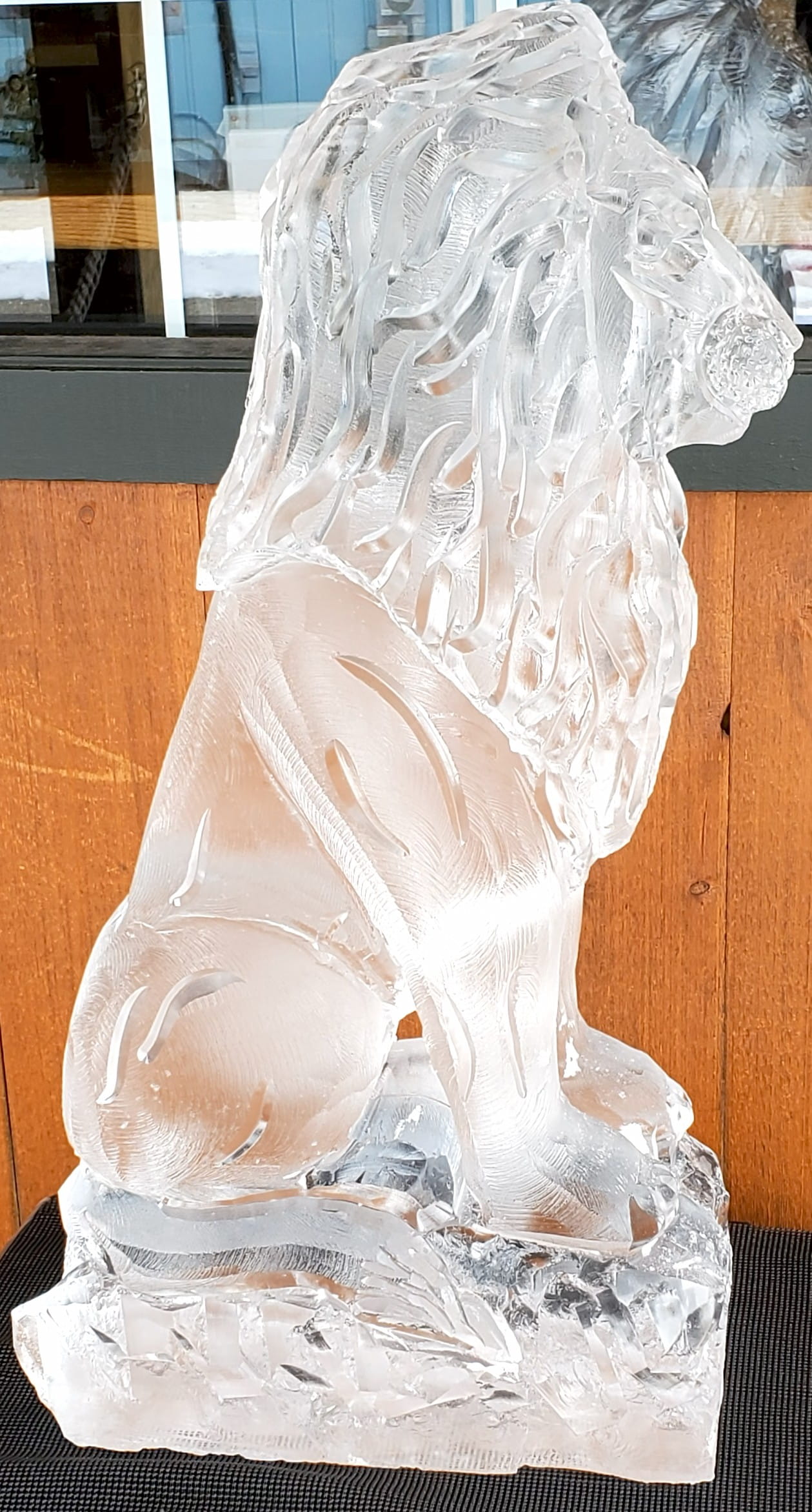 Elegant abstract ice sculpture