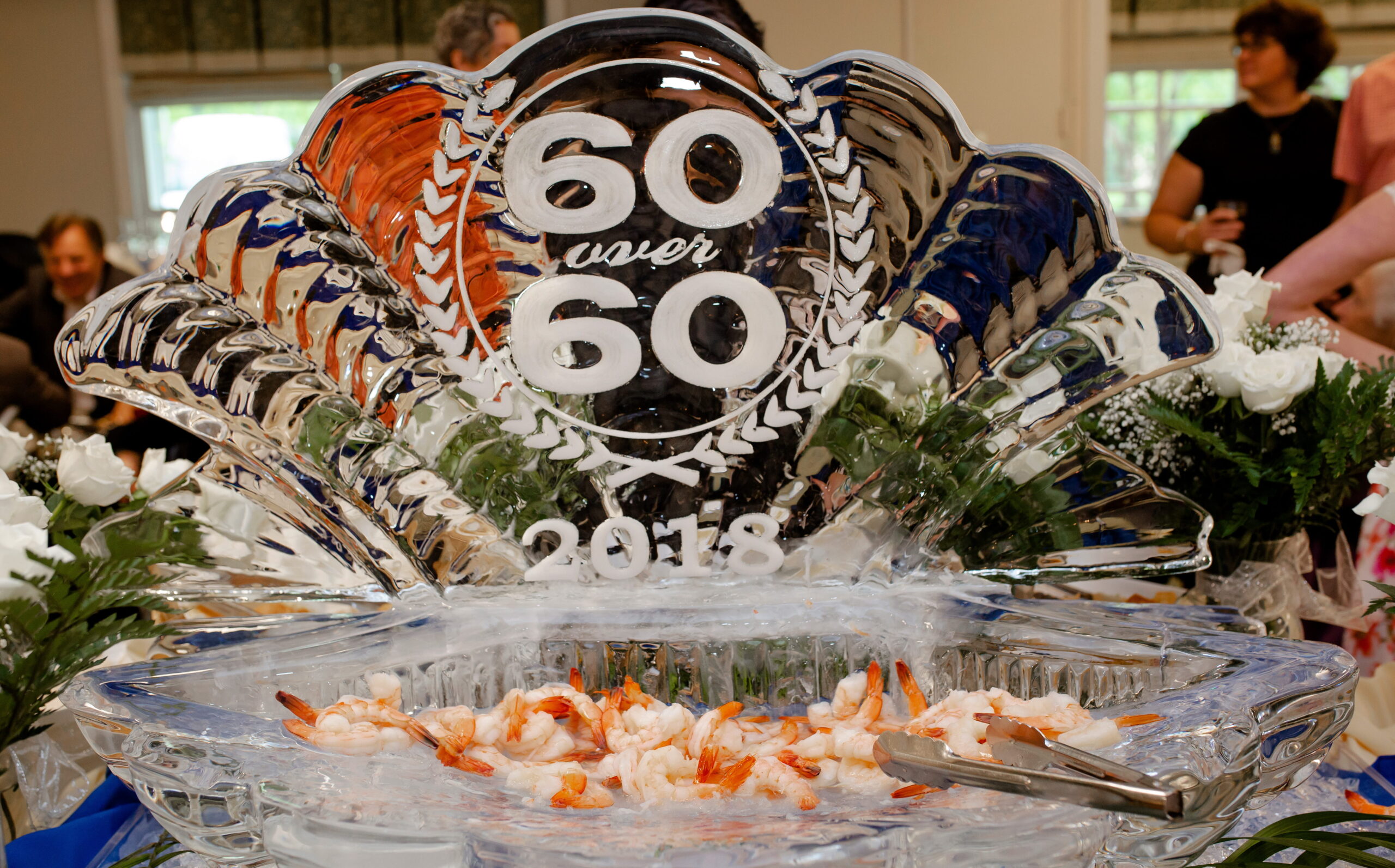 60th anniversary decorative ice sculpture