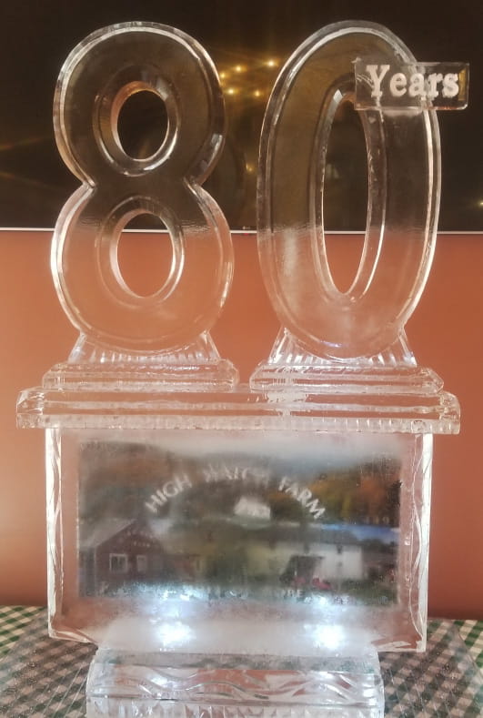 Custom event logo engraved ice sculpture