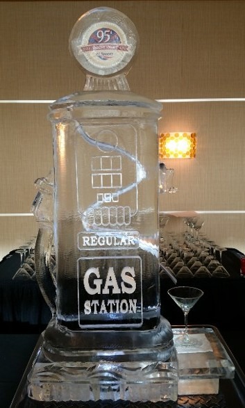 Building-shaped custom ice sculpture