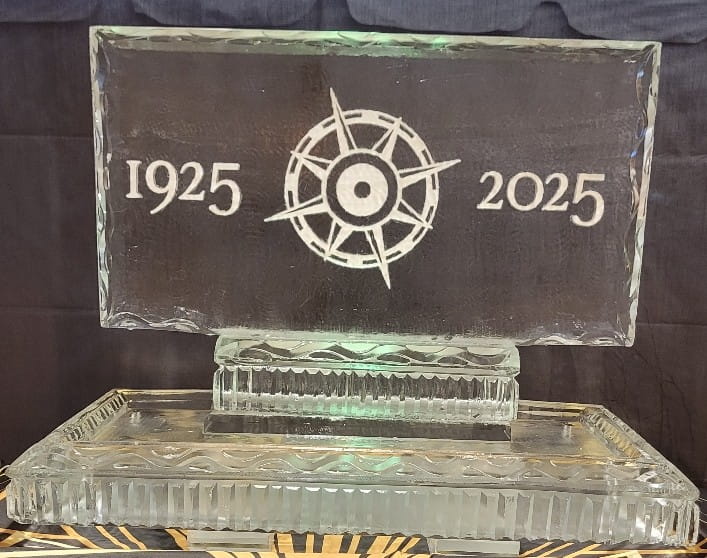 100 anniversary celebration ice sculpture