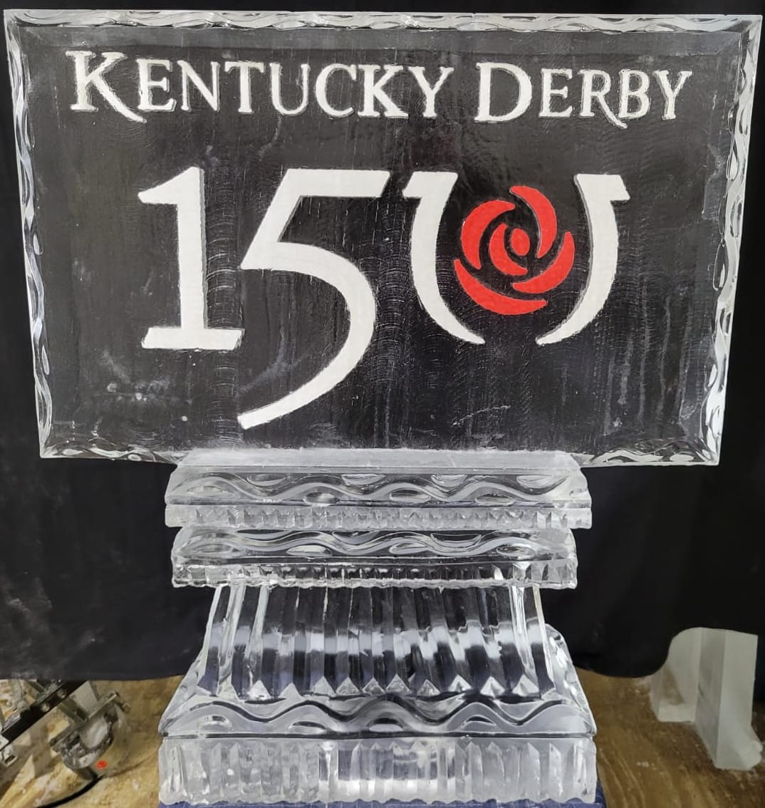 Kentucky Derby 150th anniversary ice sculpture