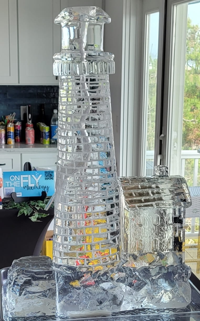 Decorative stacked ice column