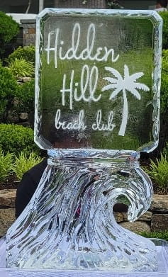 Hamilton Hill Beach Club engraved ice sculpture