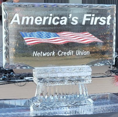 America's First Network Credit Union ice sculpture