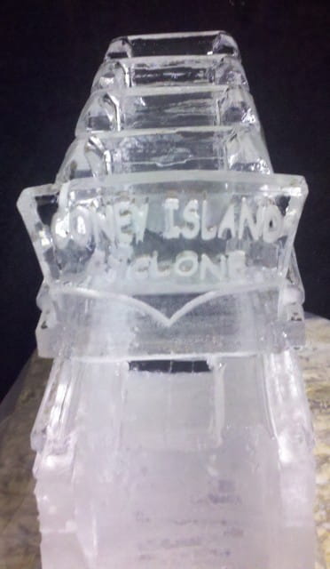 Long Island engraved ice sculpture
