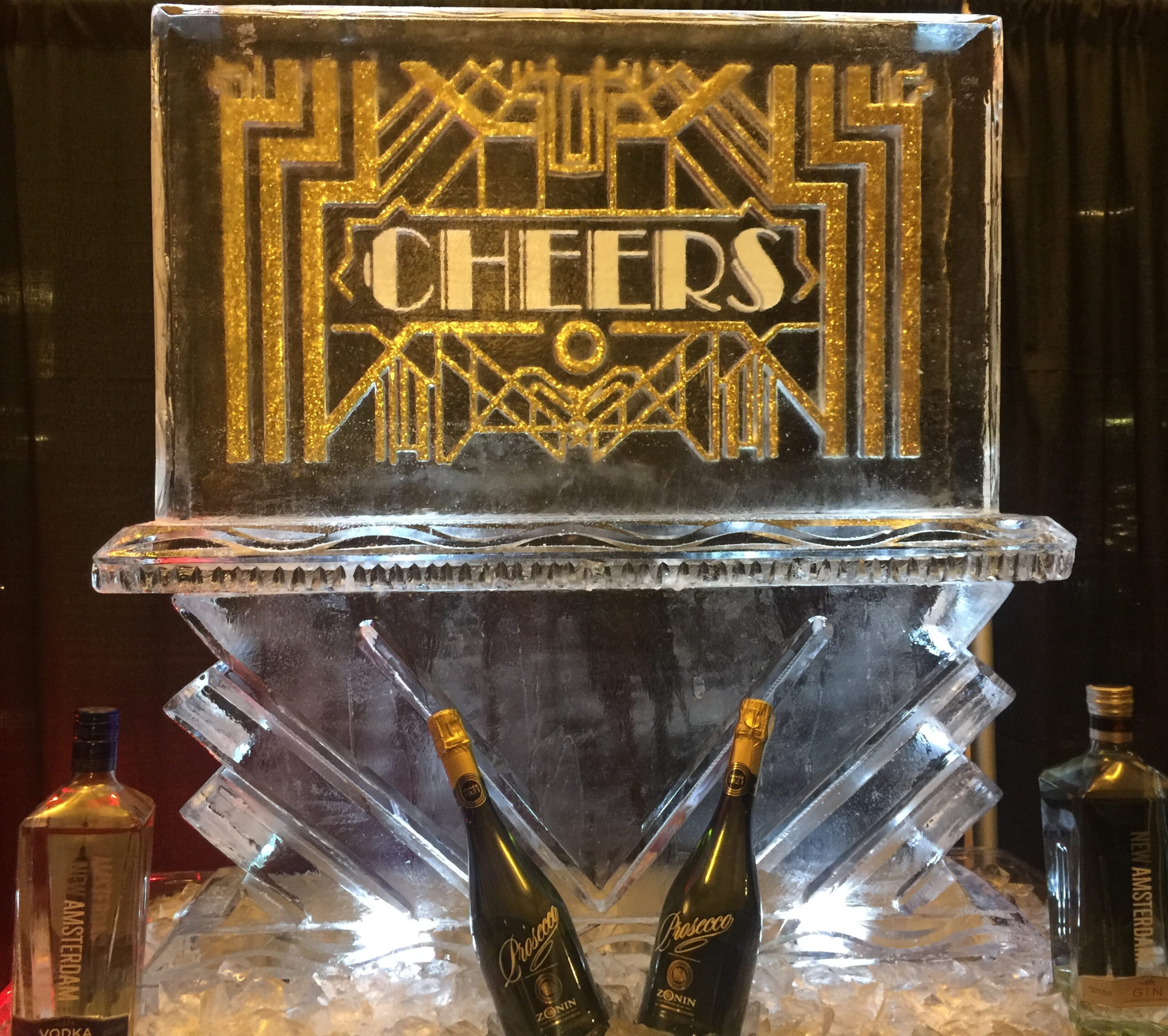 Art Deco Logo with Gold Glitter