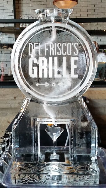 Del Frisco's Grille branded ice sculpture
