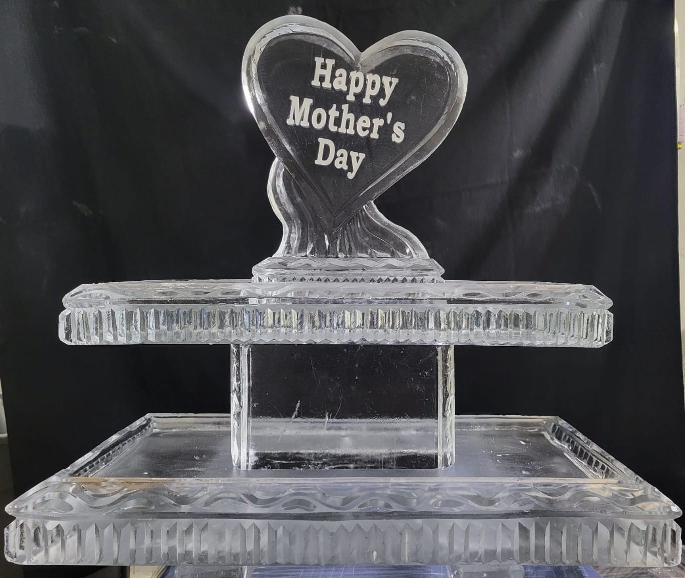 Ice Matters Two Tier Tray with Happy Mother's Day Heart Topper