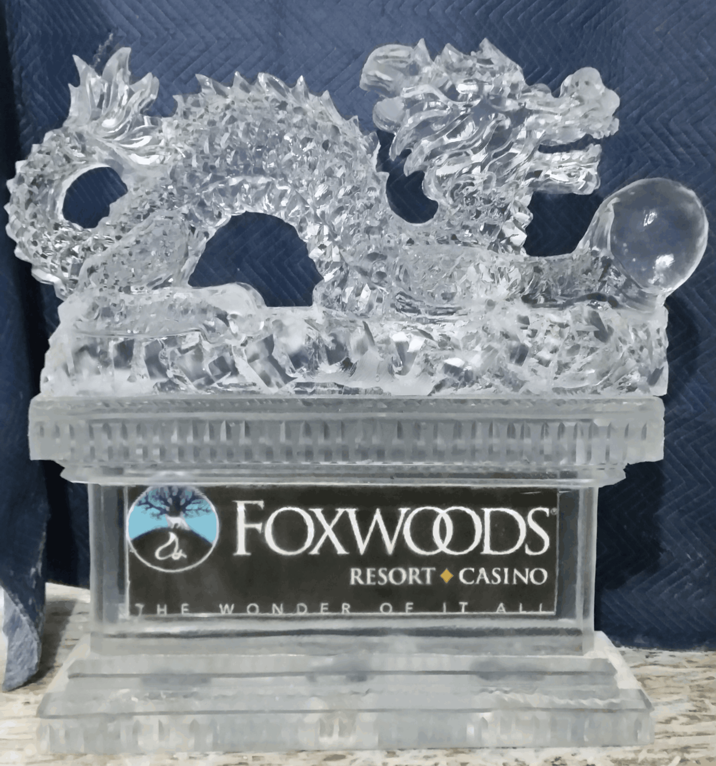 Foxwoods Resort dragon ice sculpture