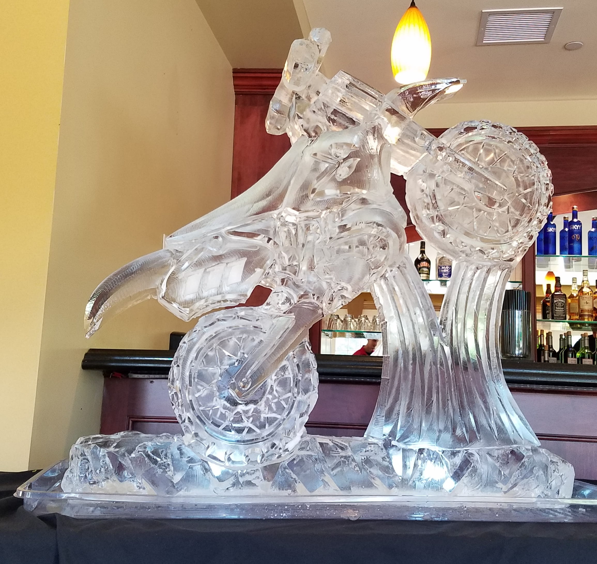 Custom block number 20 ice carving for an anniversary or graduation