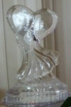 Abstract dancing couple ice sculpture