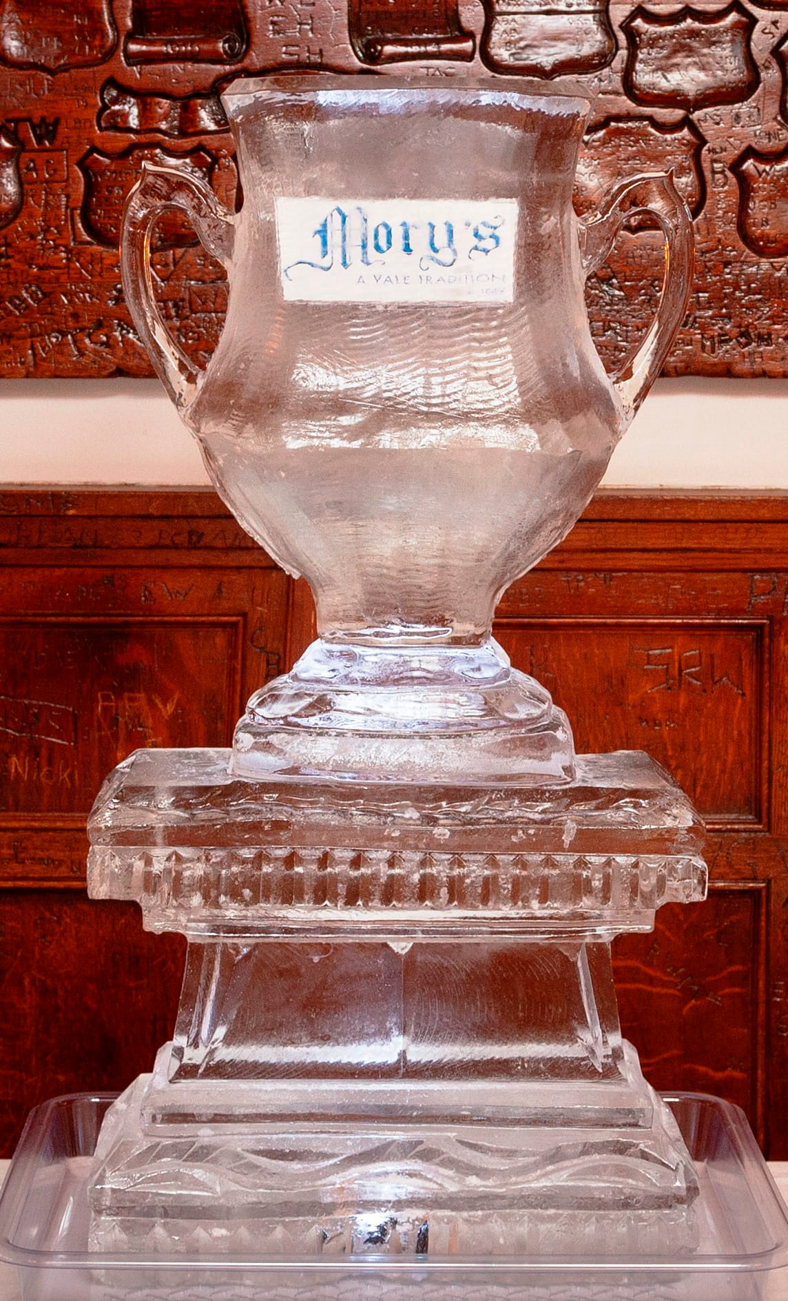 Decorative ice vase centerpiece