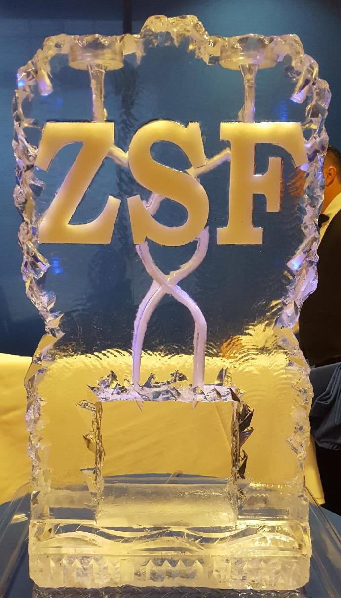 ZSR custom engraved ice sculpture