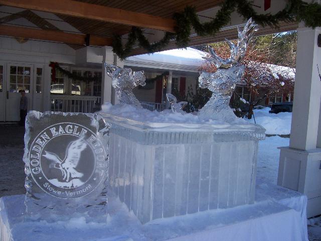 Custom outdoor ice bar display