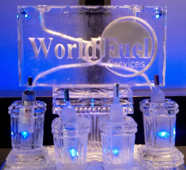 World Fuel custom engraved ice bar