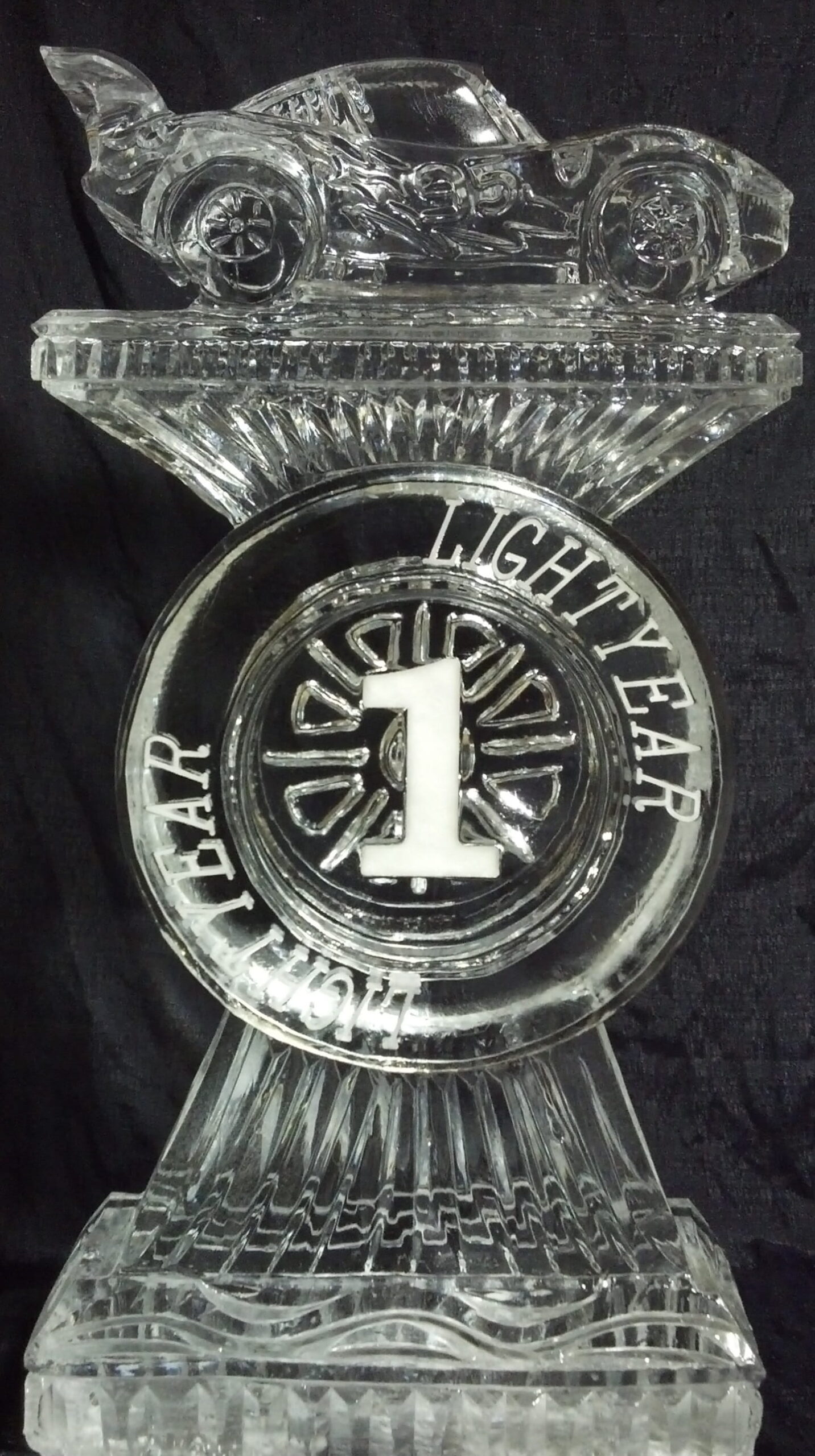 High Health anniversary engraved ice sculpture