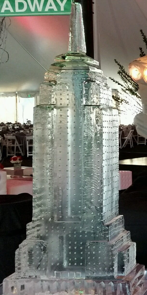 Ice castle sculpture display
