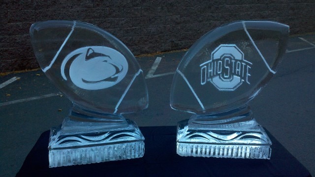 Ohio State football logo ice sculpture