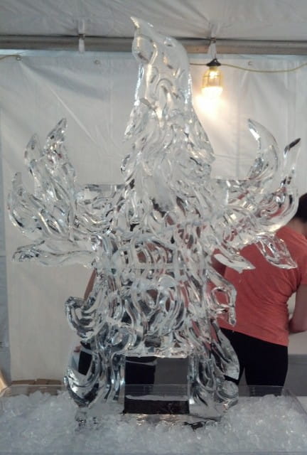 Decorative crystal ice sculpture