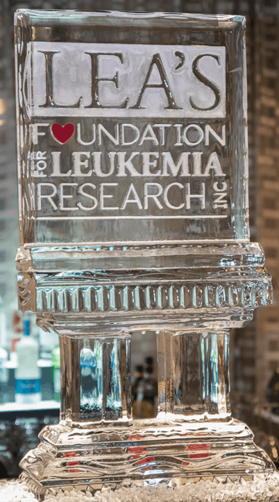 Foundation for Leukemia Research commemorative corporate ice sculpture