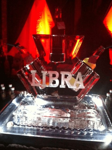 LIBRA zodiac sign ice sculpture