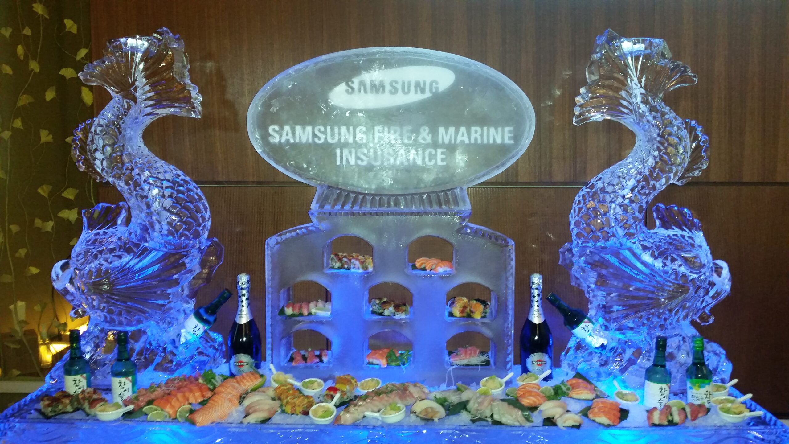 Samsung Heavy Marine branded ice sculpture