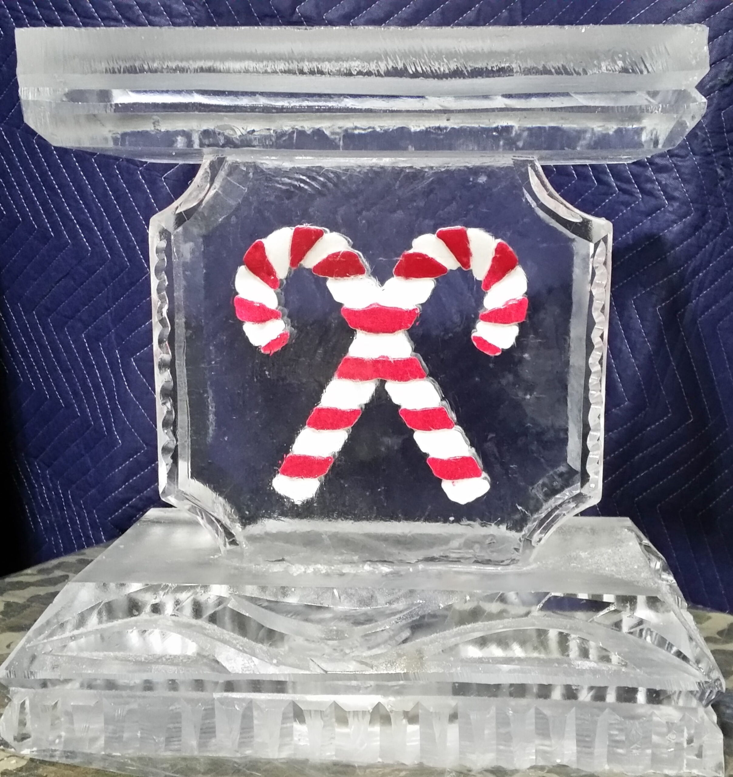 Pick up at our Studio or Add to Larger Order - Pedestal Tray with Colored Candy Canes