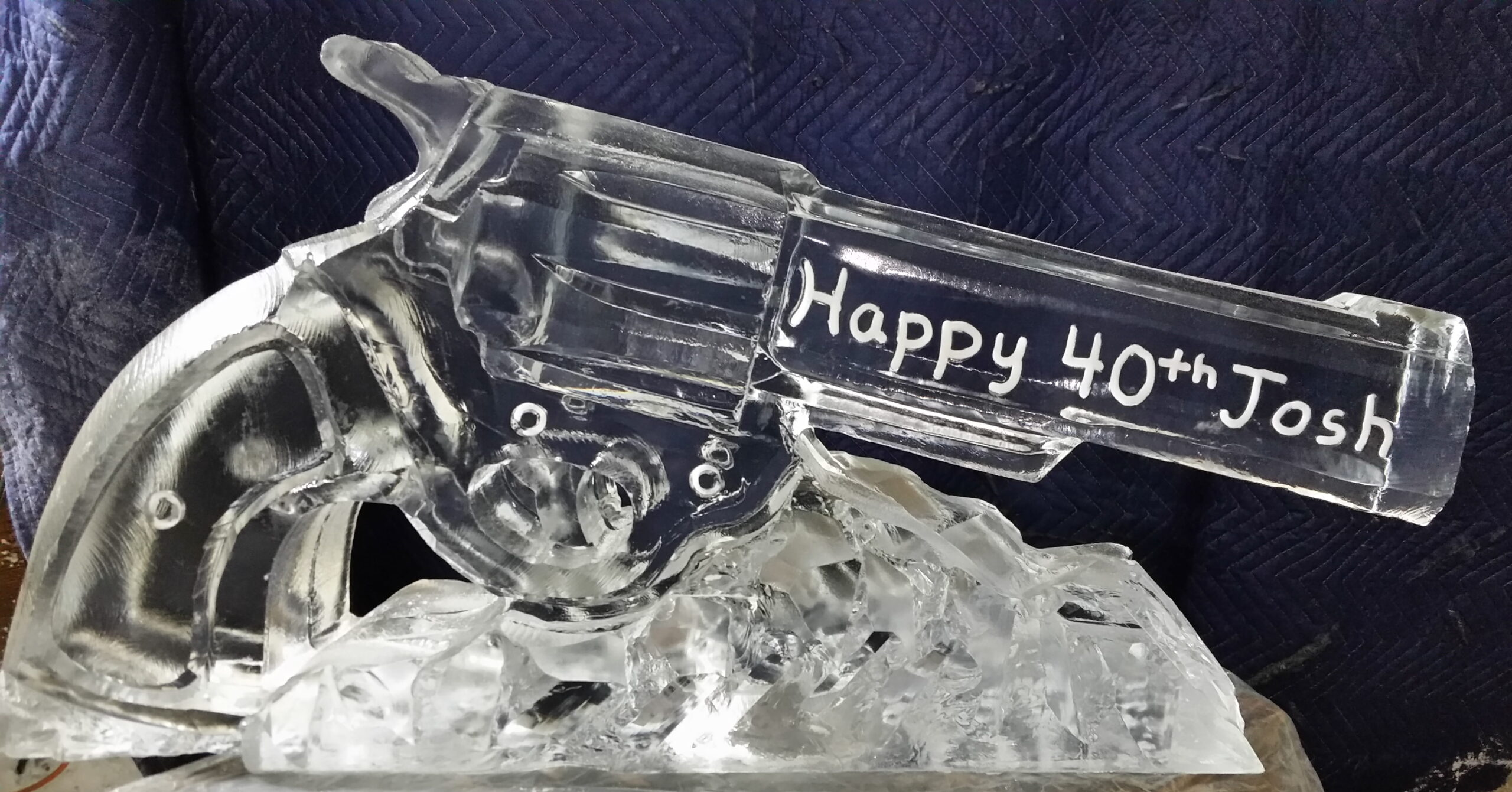 Happy 40th custom ice luge