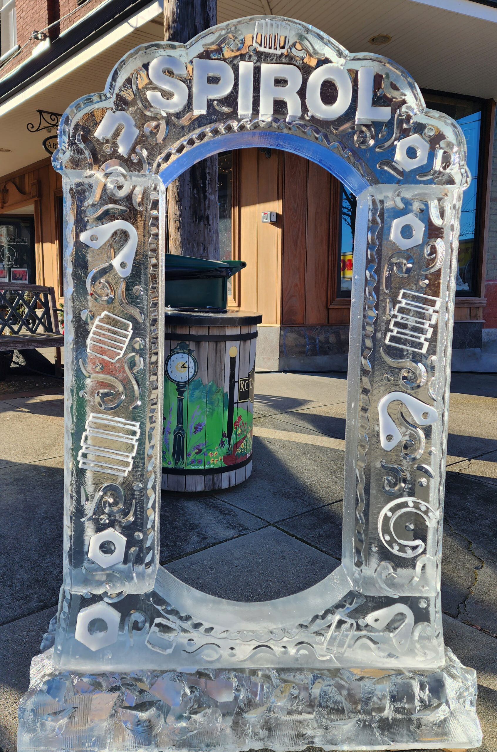 Decorative ice arch entrance