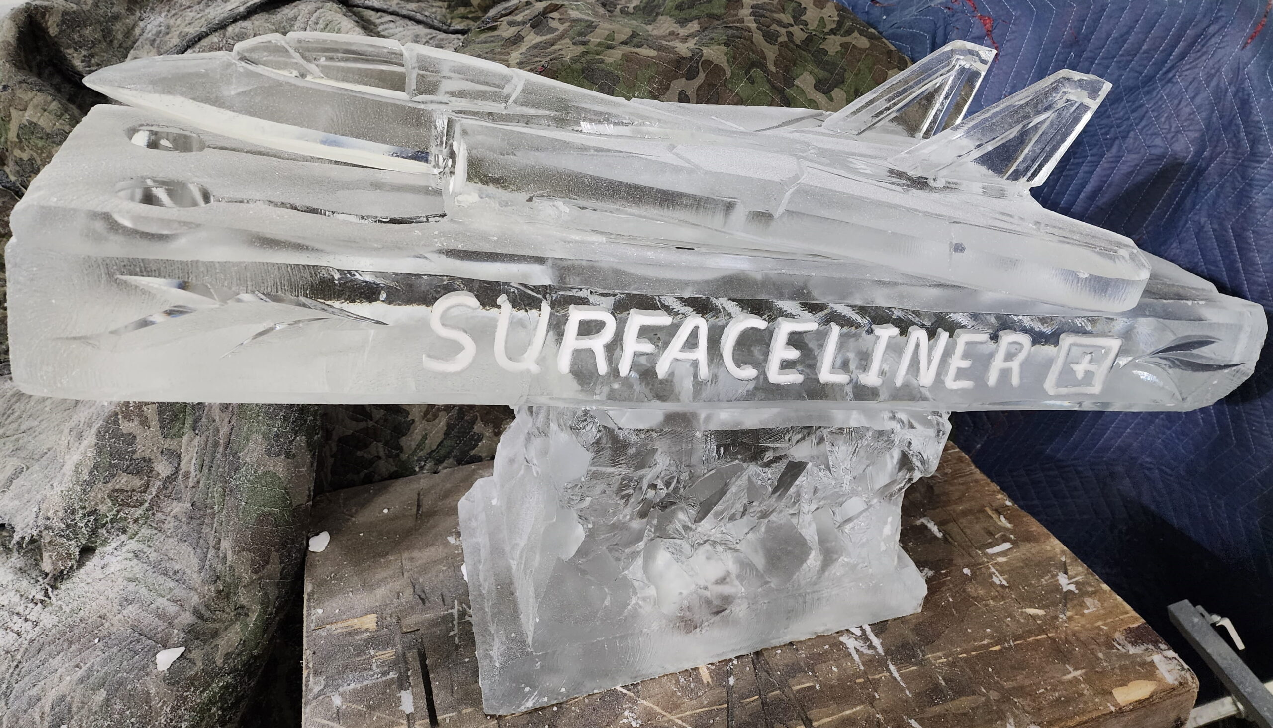 SurfaceLine engraved ice luge