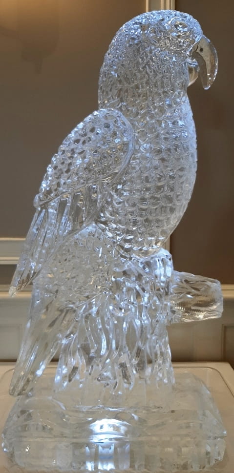 Pinecone ice sculpture